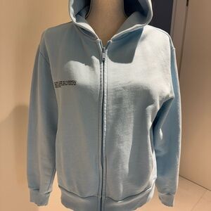 Pangaia Celestial Blue Textured Hoodie. Size L- .Slim fit.